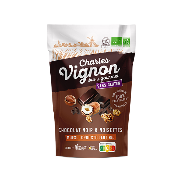 Muesli Croustillant</br><span>Chocolat Noir & Noisettes</span>